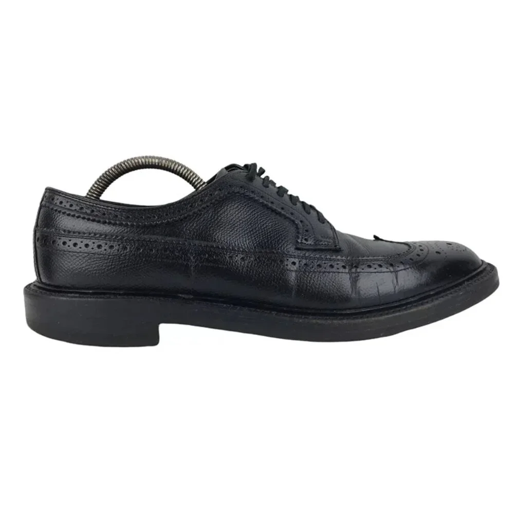 Bostonian Mens Black Lace Up‎ Wingtip Round Toe Oxford Dress Shoes Size US 10 B